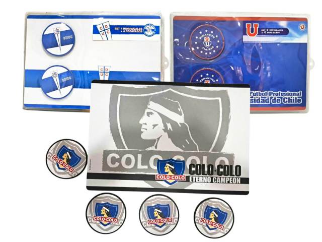 EQUIPOS SET FUTBOL INDIVIDUALES 4 X 4 POSAVASOS - Titanio