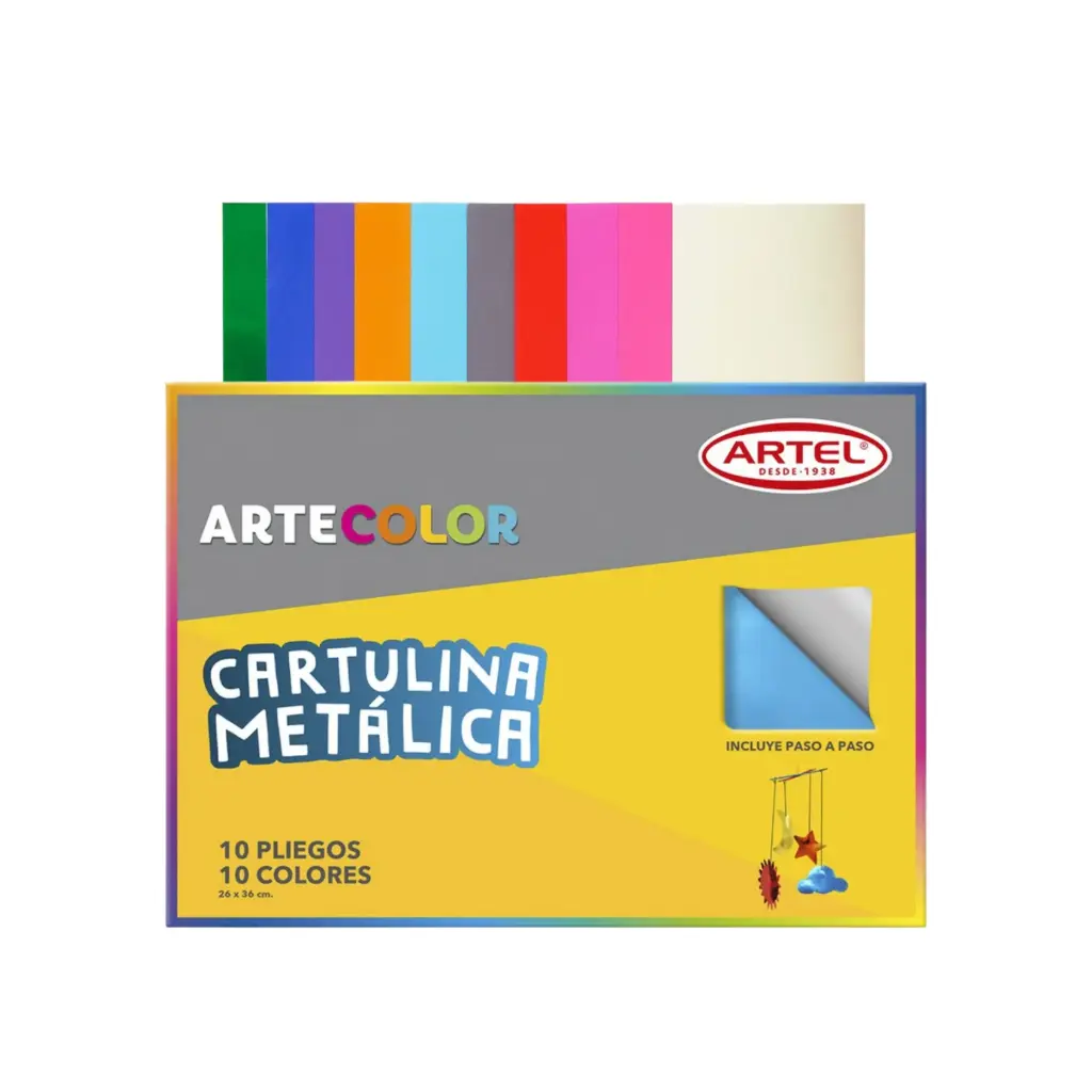 Cartulina metálica 10 colores 25x35cm - Artel