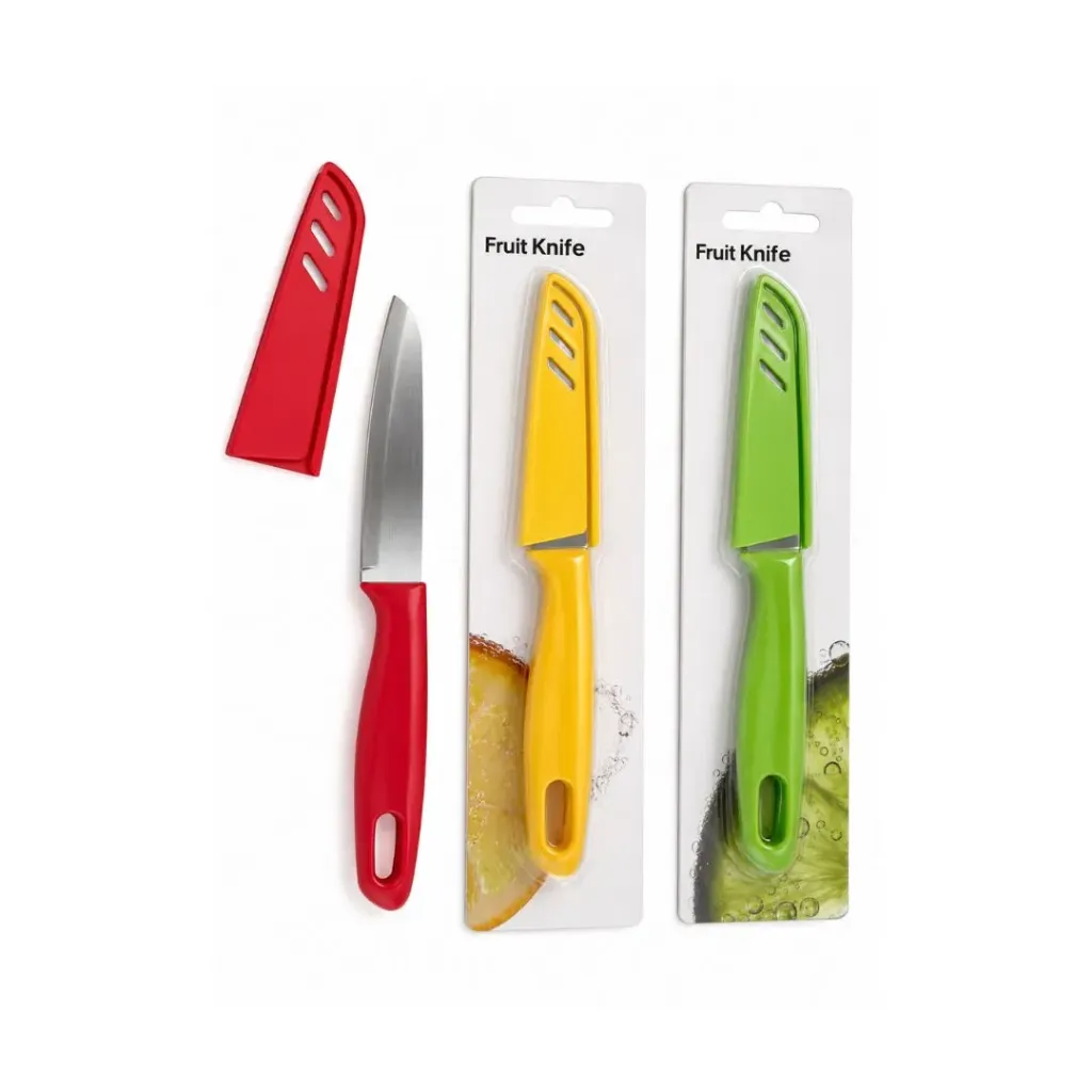 [1097] MENAJE CUCHILLO COCINA CON FUNDA COLORES