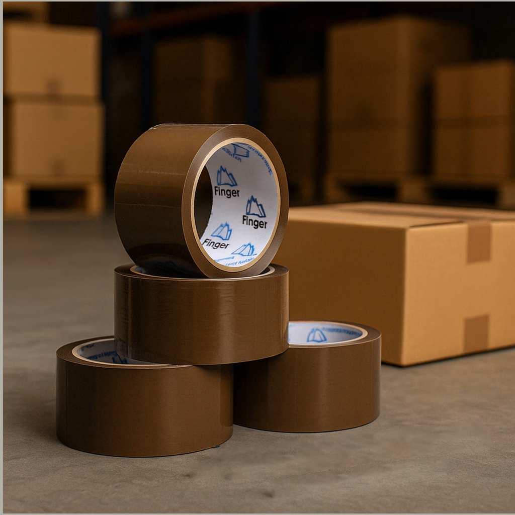 Cinta de embalaje café 2"x40m AA4636 -2- Finger