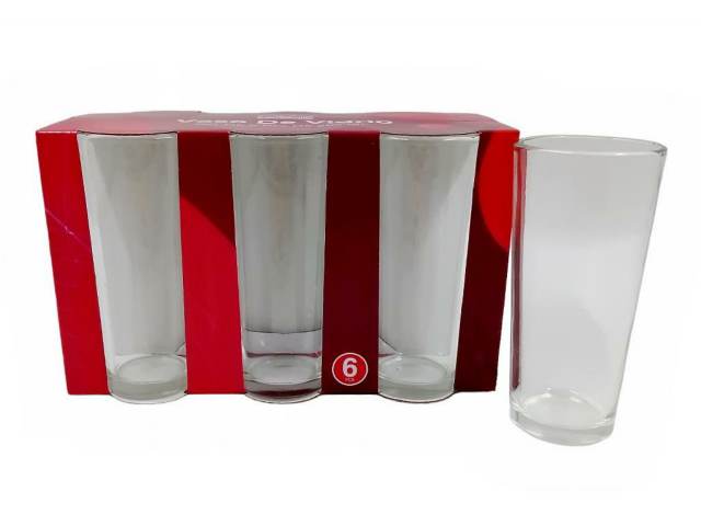 [1190] MENAJE VASO VIDRIO X 6 265CC 6862