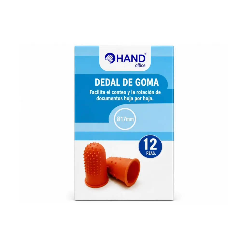 Caja 12 unidades Dedal goma rojo - Hand