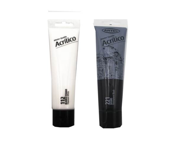 [1244] Pintura acrilico blanco/negro 100 ml - Artel