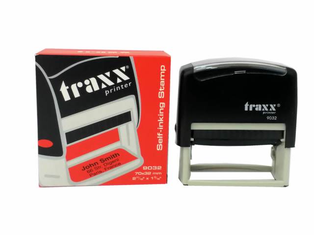 [1300] TIMBRE CAJA TRAXX IMPRINT 9015 NEGR 32 X 70 MM T15