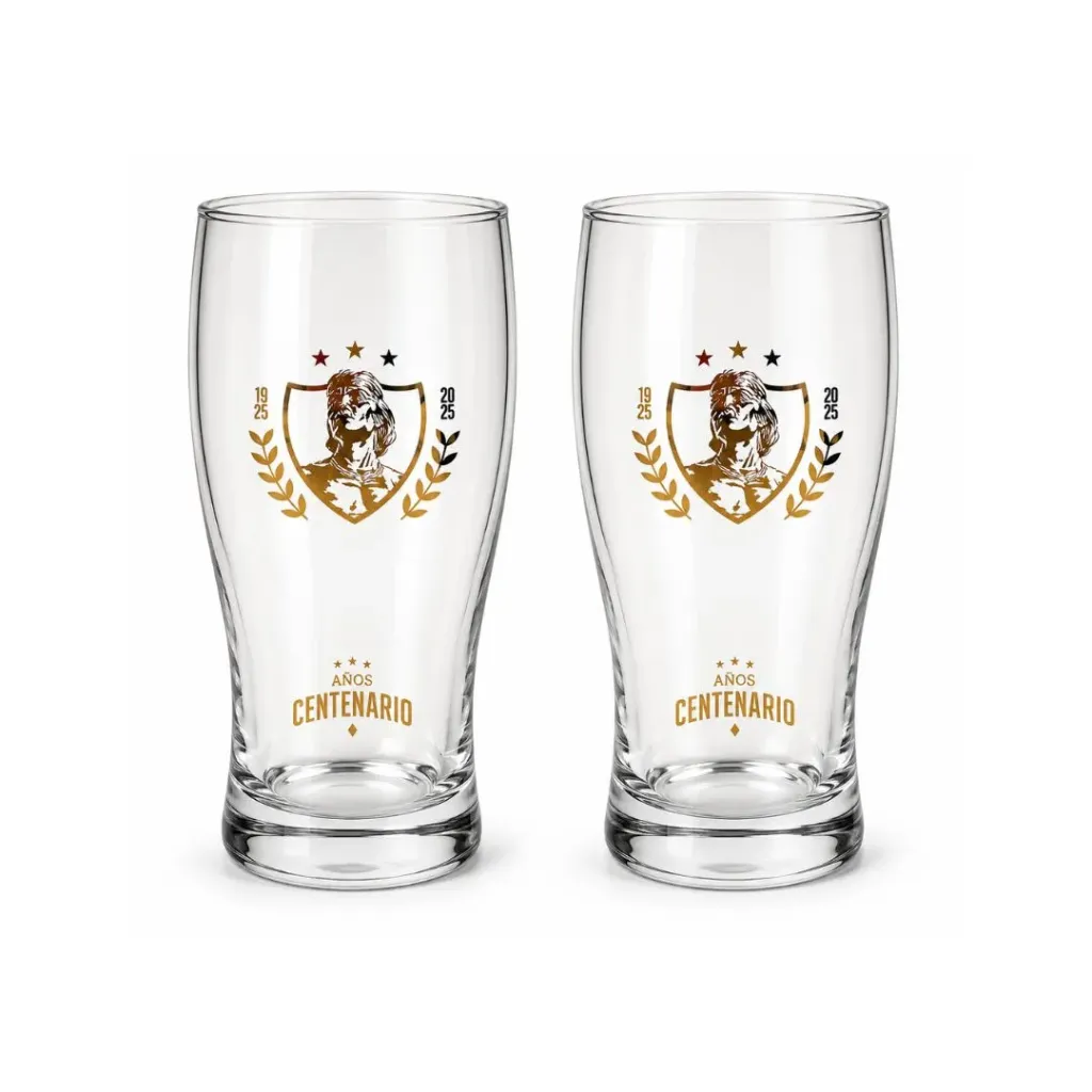 EQUIPOS  2 VASOS CERVECERO CENTENARIO COLO  COLO - Titanio
