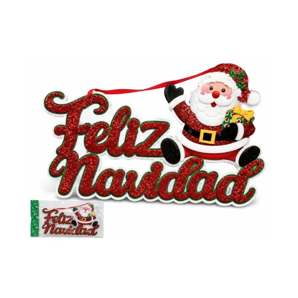 [1363] Adorno navidad colgante letrero 40cm - Aladdin / 615137