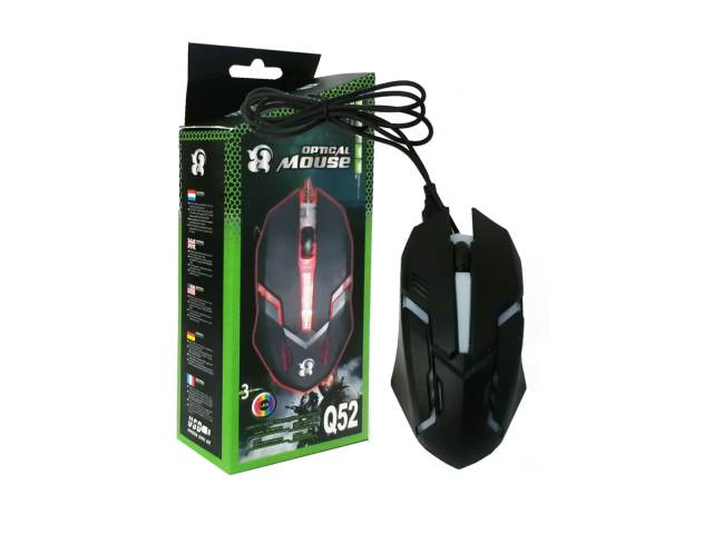 MOUSE GAMER Q52 CON LUZ Y CABLE USB 868