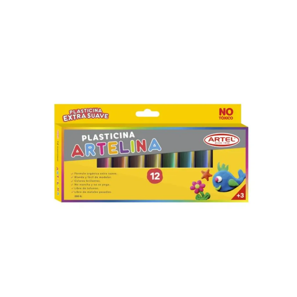 [1486] Plasticina triangular 12 colores - Artel