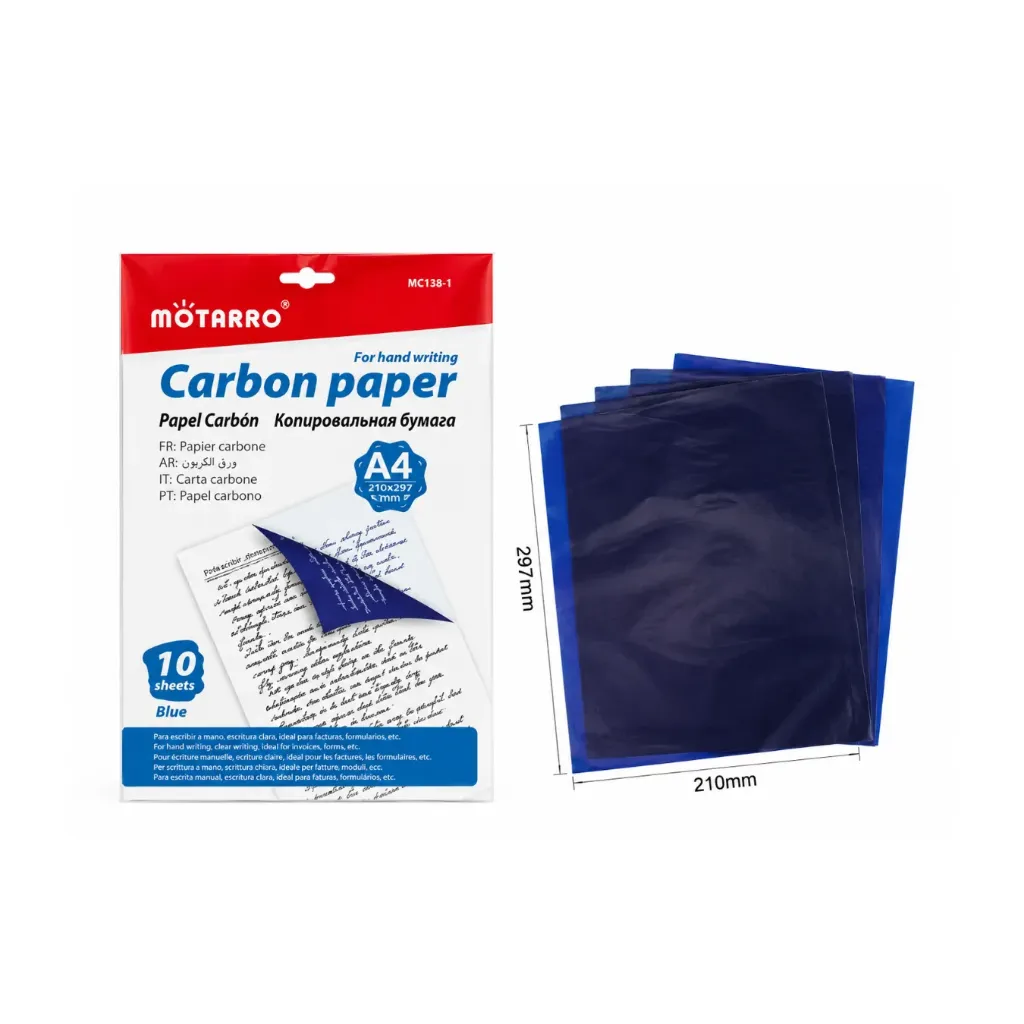 [1498] Calco Azul para lápiz caja x10hjs- Motarro