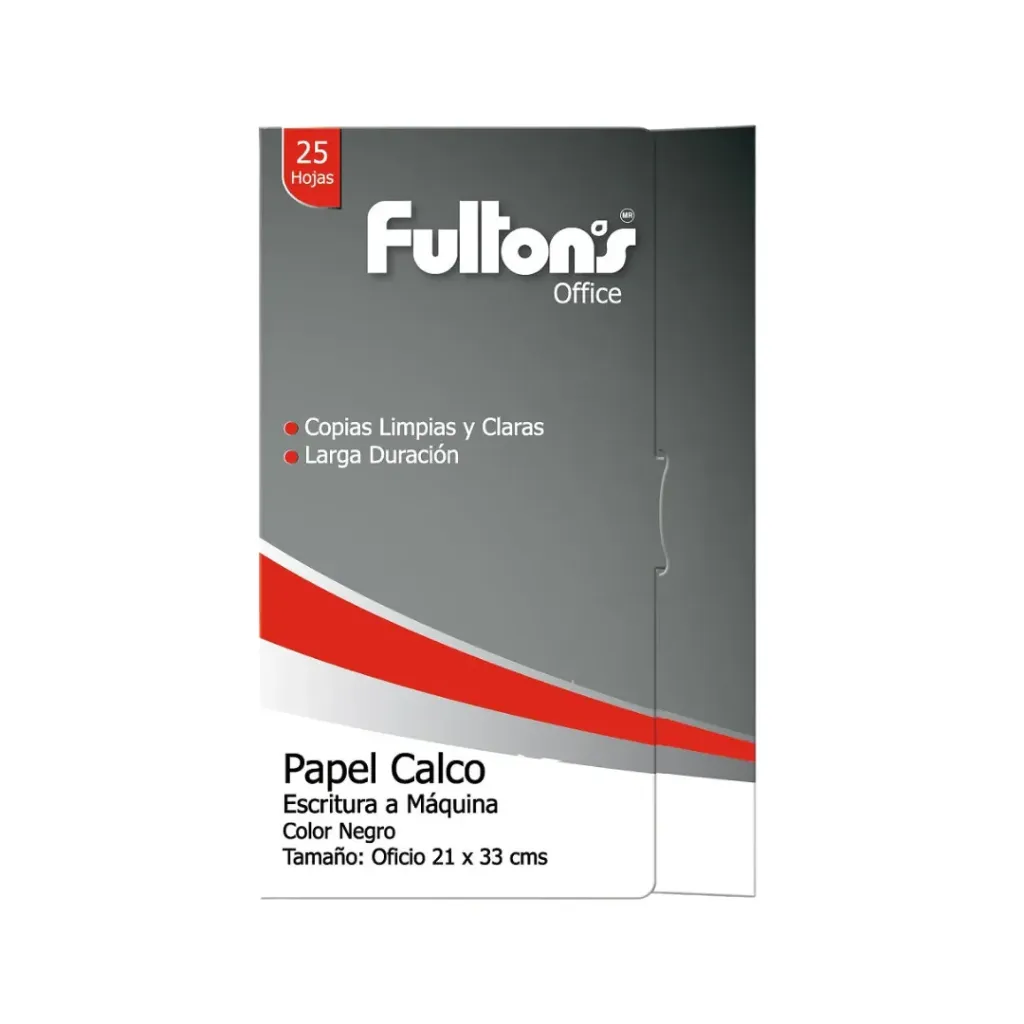 Calco plástico negro p´maq caja x 25 hojas - Fultons