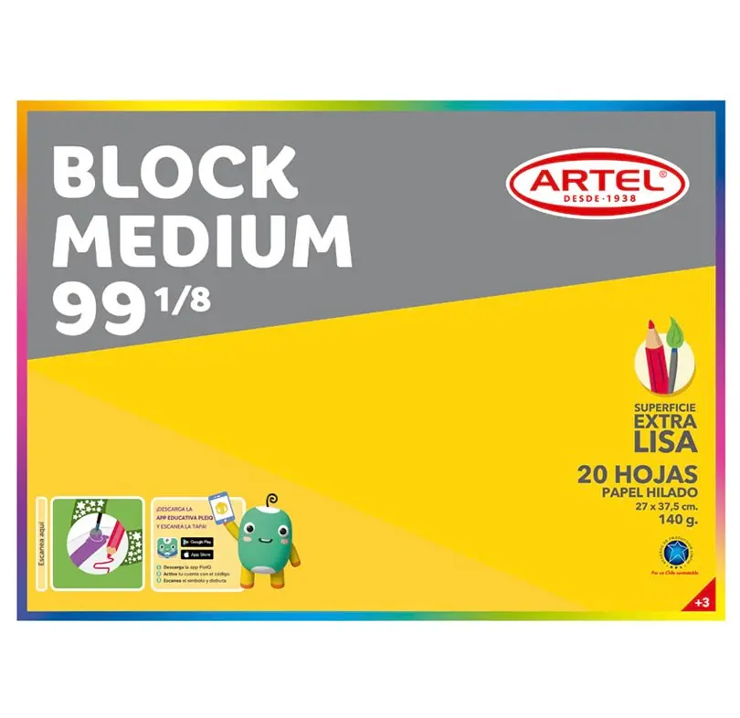 Block dibujo Nº-99 1/8 PP9 20 hojas - Artel