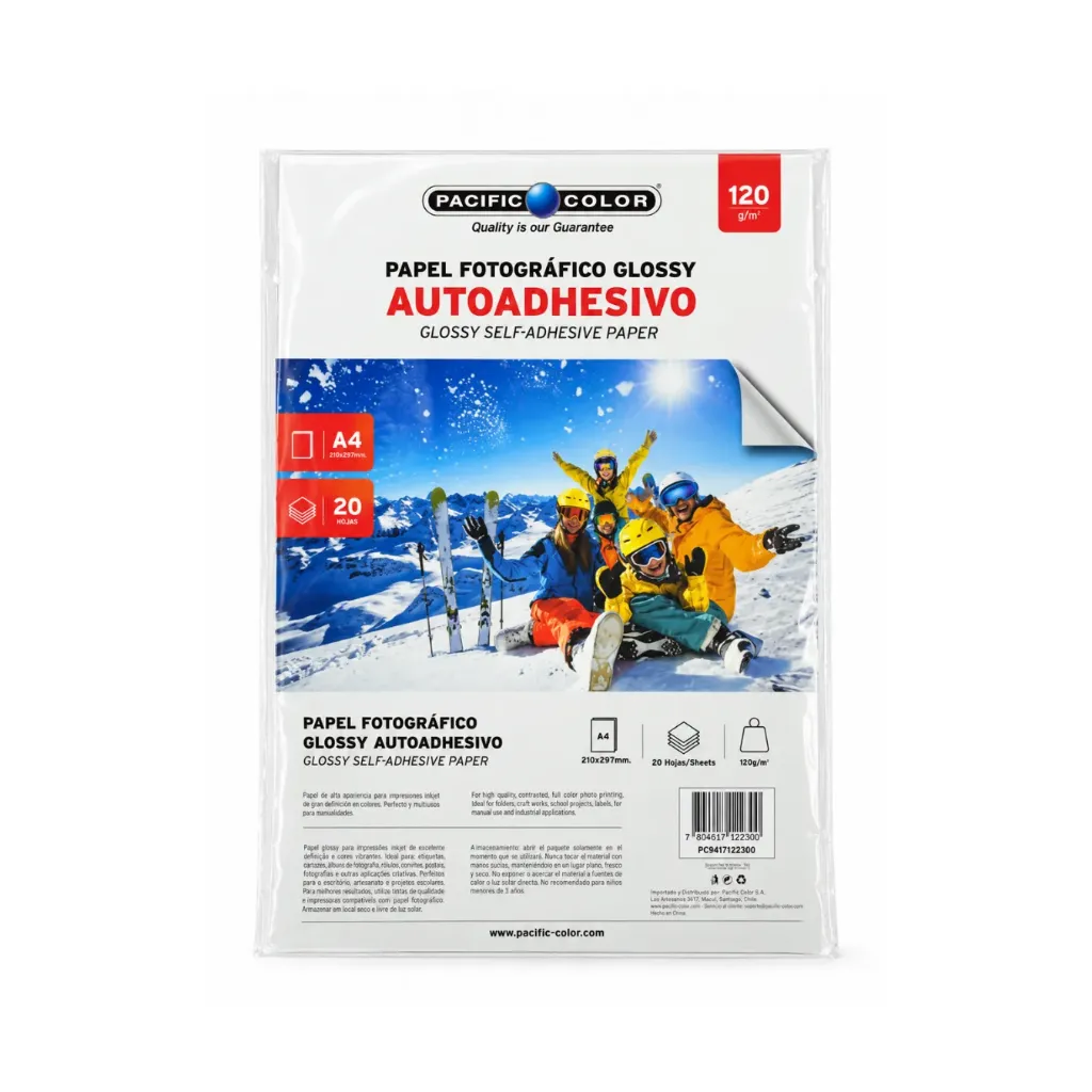 [1558] PAPEL FOTOG AUTOADHESIVO CARTA 120 G/ GLOSSY 20 HJ