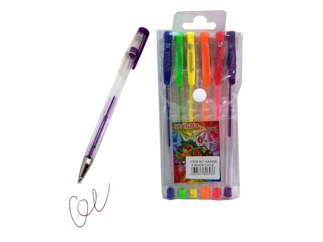 Set lápices gel 6 colores AA0626 - Finger