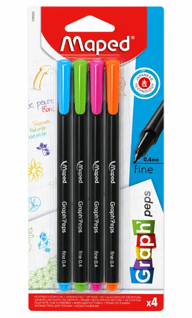 [165] LAPICES SET FINELINER X4 749143 - Maped