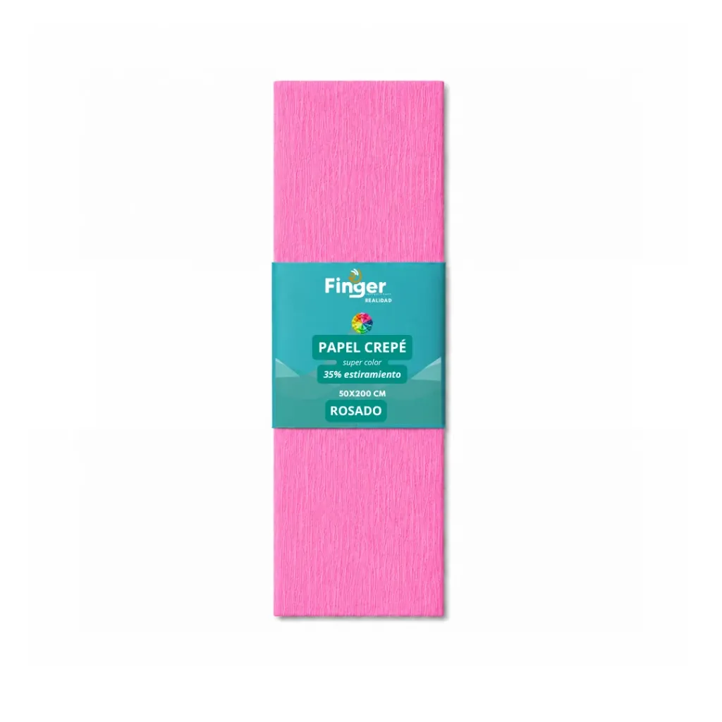 Papel crepé 1.8m rosado - Finger