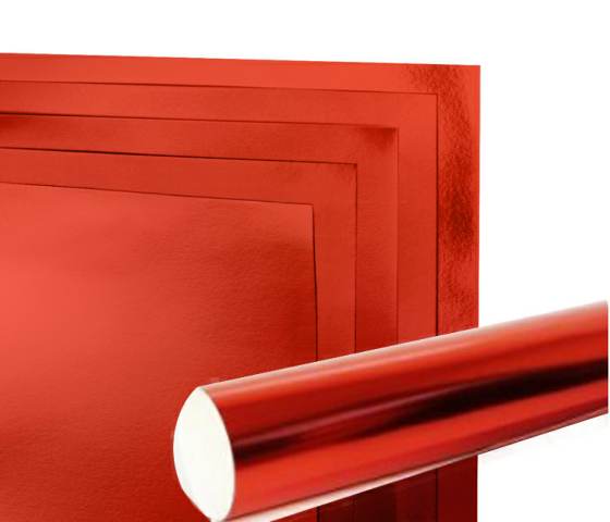 CARTULINA METÁLICA OS 230 G ROJA 60 X 45