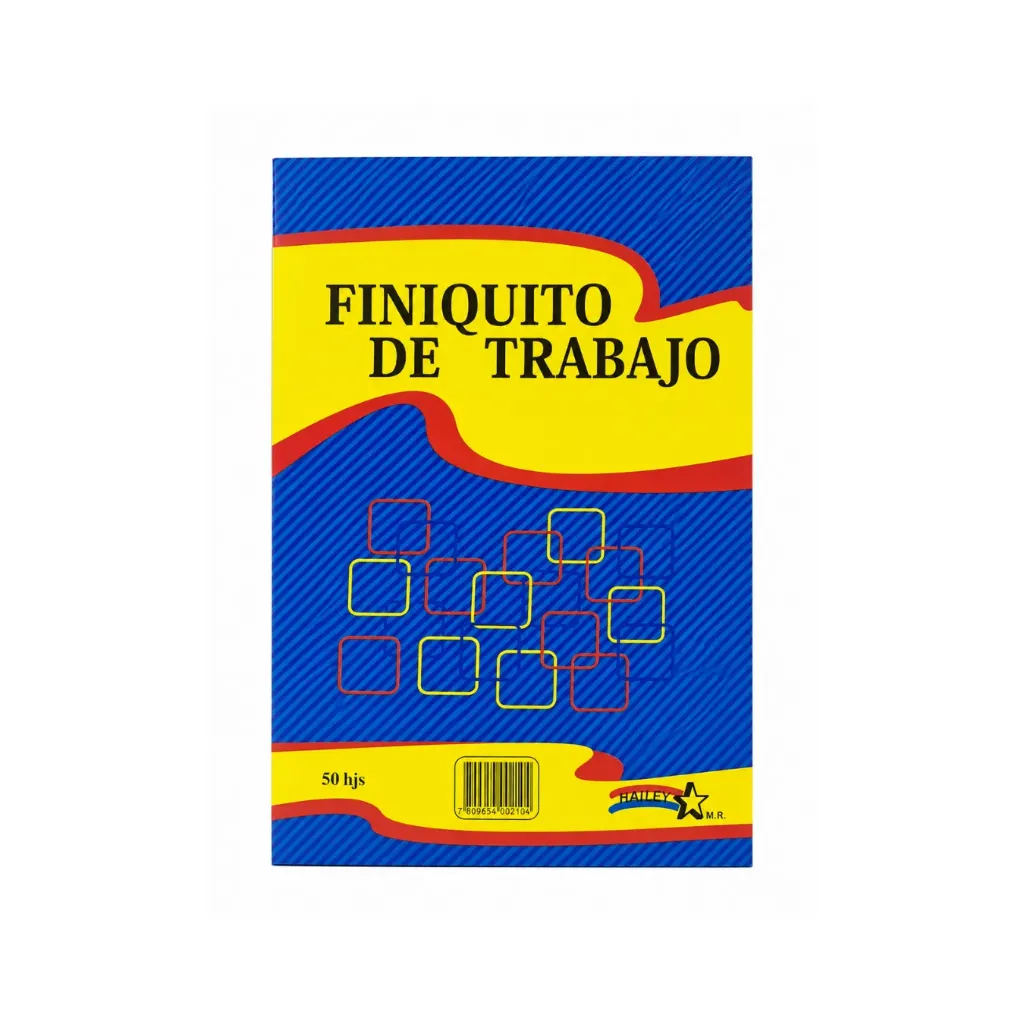 [1740] FORMULARIO BLOCK GHALLEY FINIQUITO 50 HJS