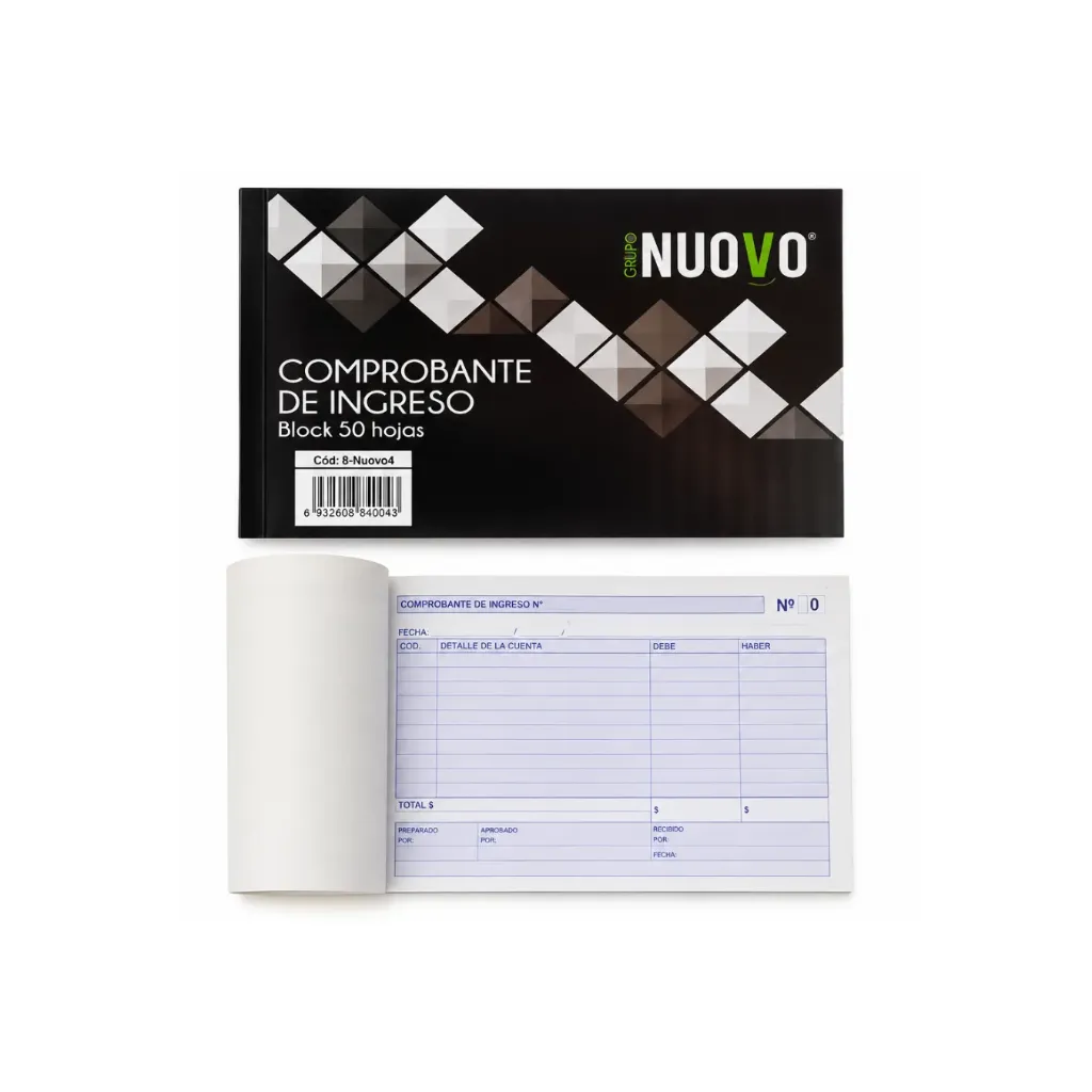 Block formulario comprobante de ingreso 50 hojas - Nuovo