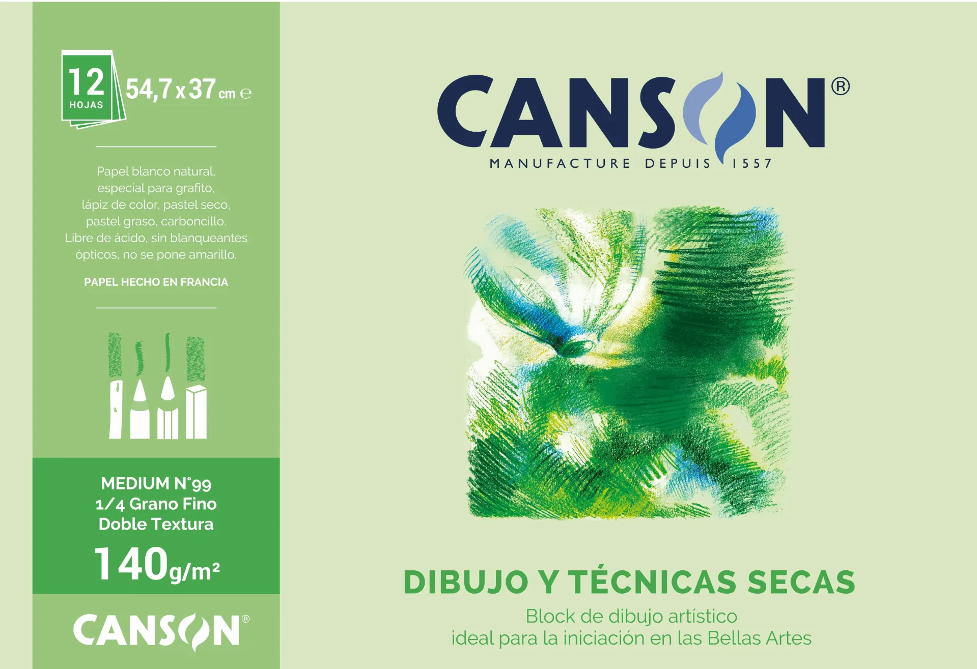 [1746] BLOCK DIBUJO 140G 1/4 20178 G FINO - Canson