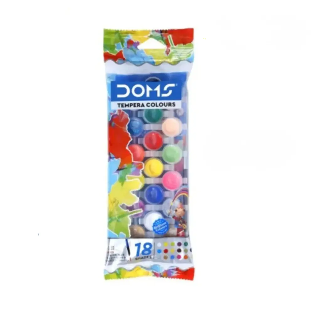 [1890] Blíster Tempera frascos 3 ml 18 colores 3457 - Doms