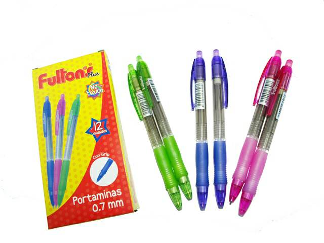 PORTAMINAS ESCOLAR C/GRIP TRANSP 0.7 FULTONS