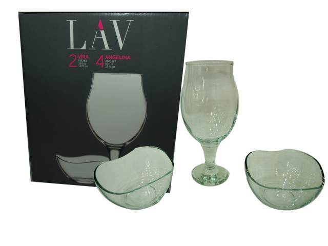 [190] MENAJE  SET 2 BOWL + 4 COPAS  587