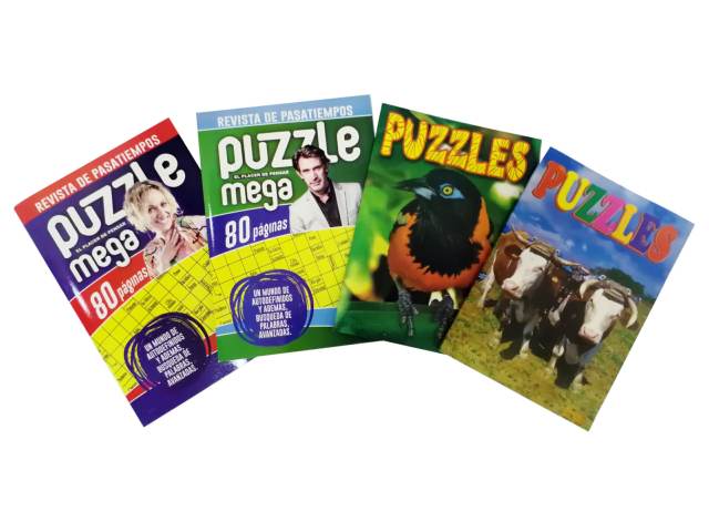 [1912] LIBRO ENTRETENCION PUZZLES A4 L / MEGA / SUPER