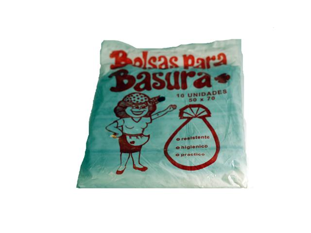 [1956] Bolsa plástica basura 50x70cm 10 unidades negra - Aladdin