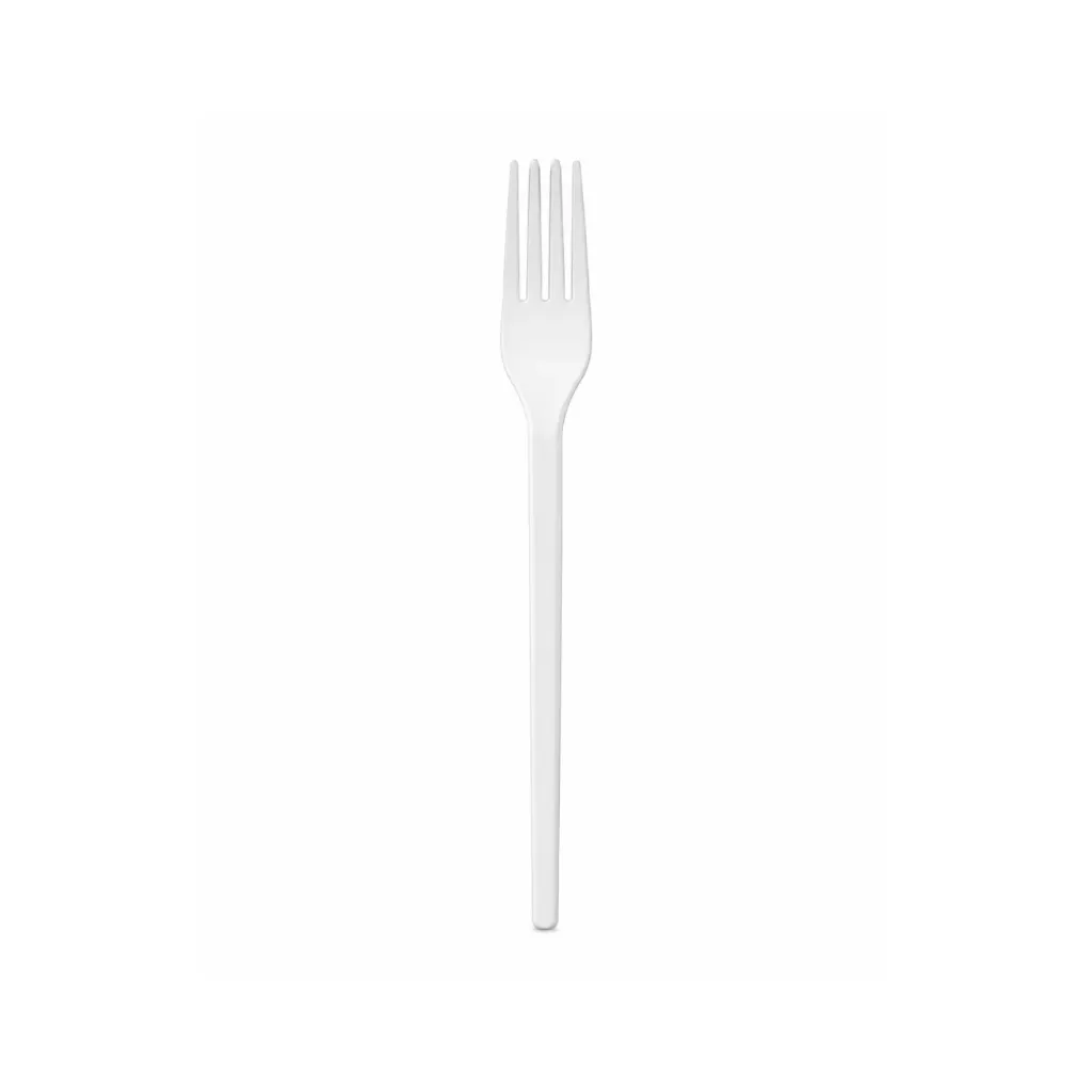[2058] Pack 100 unidades Tenedor plástico blanco - Aladdin