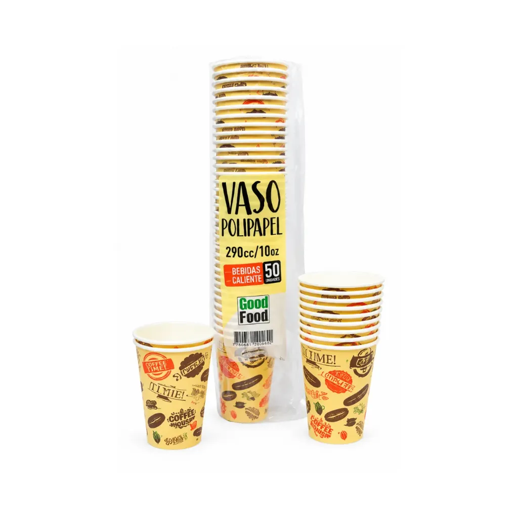 [2097] COCTAIL VASO POLIPAPEL TÉRM 290CC SET 50 U