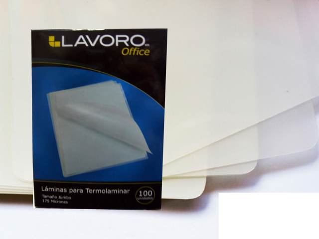 LÁMINA TERMOLAMINAD 175 MIC 80*115 TRANSP - Lavoro