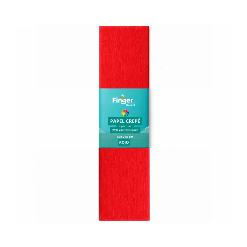 Papel crepé 1.8m rojo - Finger