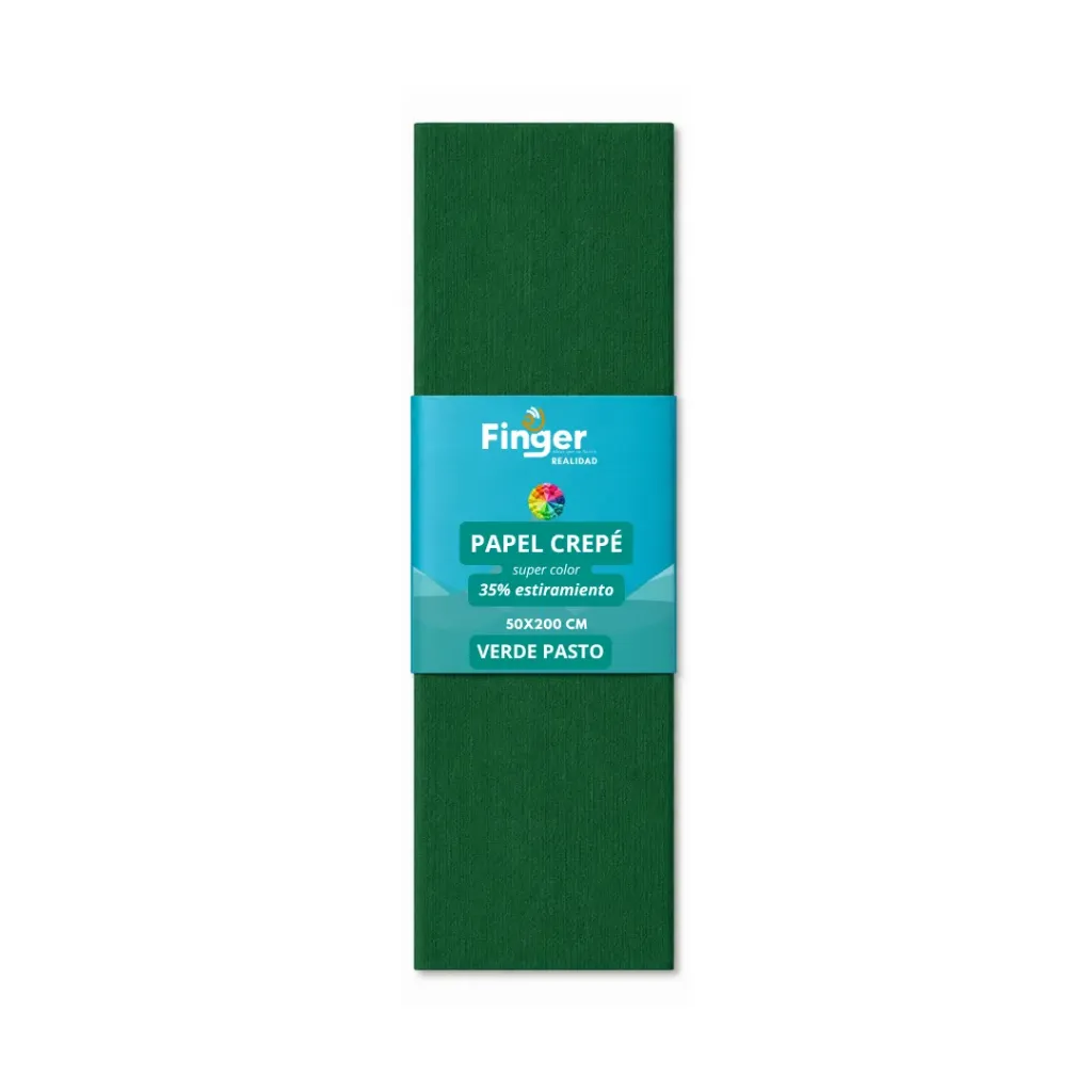 Papel crepé 1.8m verde pasto - Finger