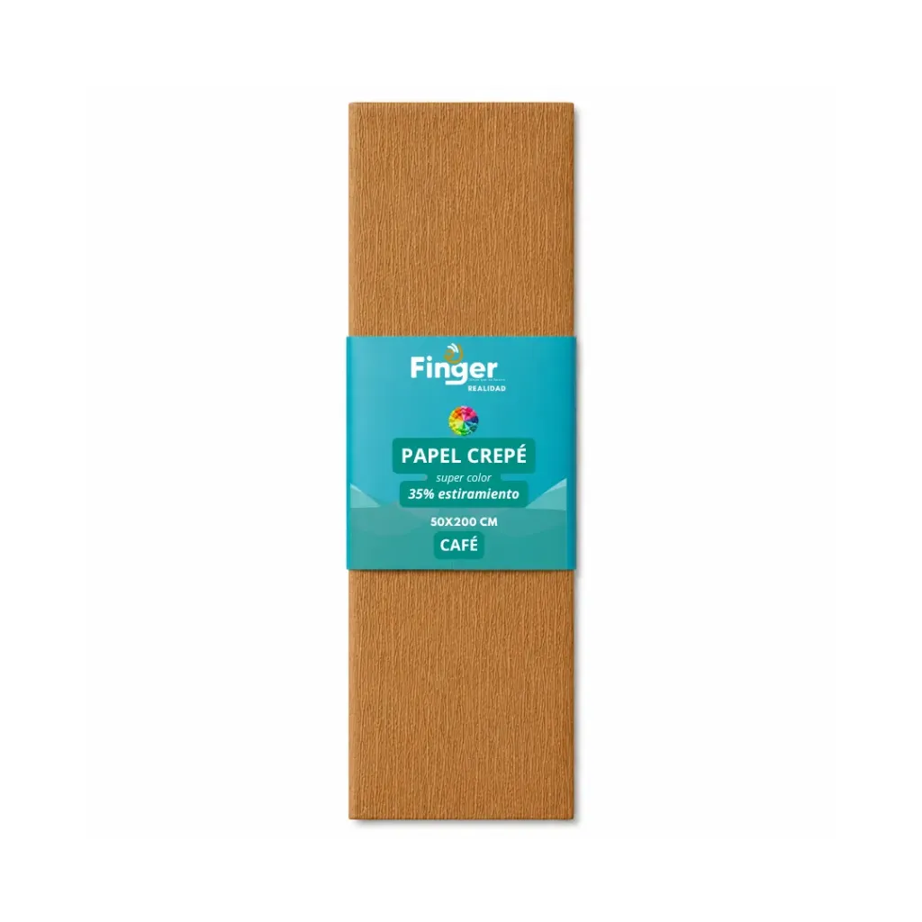 Papel crepé 1.8m café - Finger