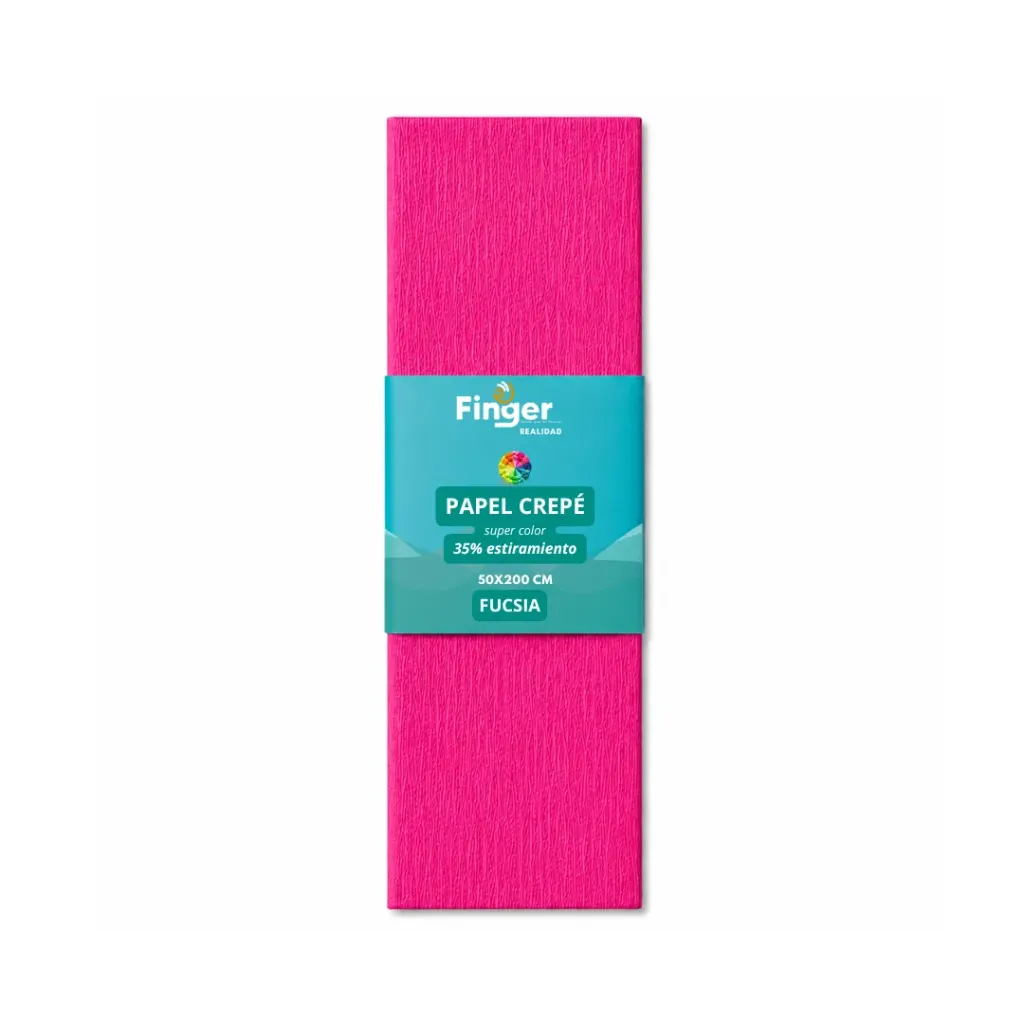Papel crepé 1.8m fucsia - Finger