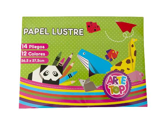 PAPEL LUSTRE BLOCK ART TOP 14 HJS A3 11 COLORES