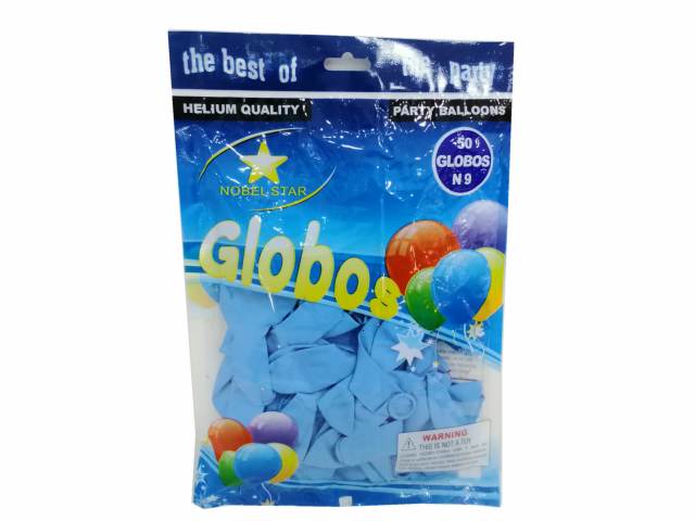 GLOBO UNICOLOR BIG PARTY Nº9 CELESTE - Big Party