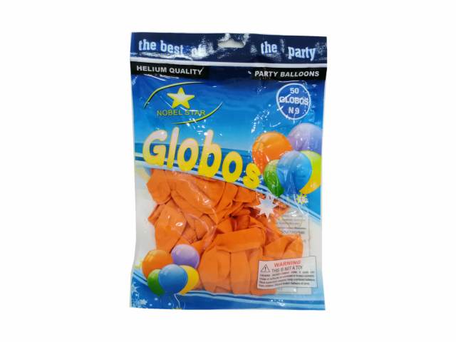 GLOBO UNICOLOR BIG PARTY Nº9 NARANJO - Big Party