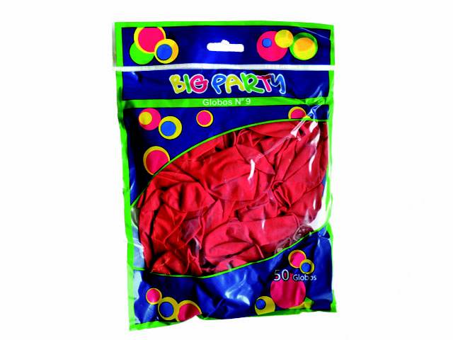 [2400] GLOBO UNICOLOR BIG PARTY Nº9 ROJO - Big Party