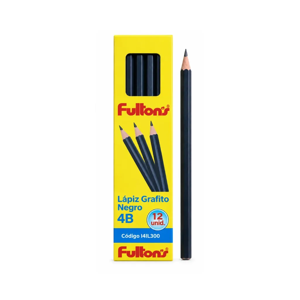 LÁPIZ/GRAFIT TÉCNICO FULT/PRO-A 4B CPO NEGRO