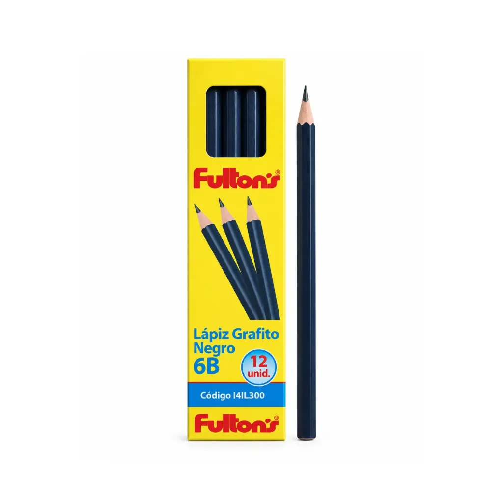 LÁPIZ/GRAFIT TÉCNICO FULT/PRO-A 6B CPO NEGRO
