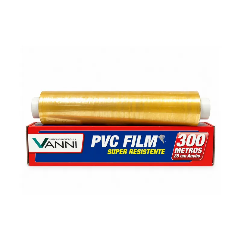 PAPEL FILM PVC EXTENSIBLE X 300 MT CUCHILLO 28 ANCHO