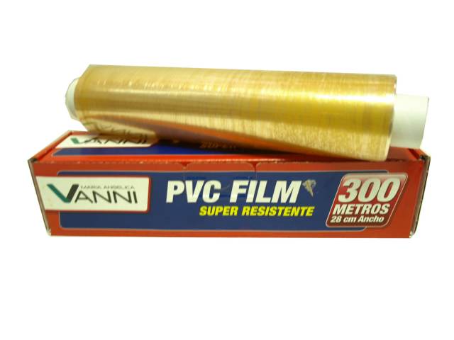 [332] PAPEL FILM PVC EXTENSIBLE X 300 MT CUCHILLO 28 ANCHO