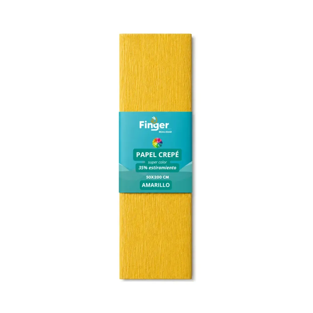Papel crepé 1.8m amarillo - Finger