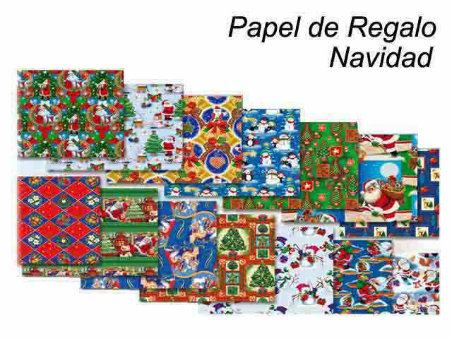 PAPEL  REGALO PARED 65X90 4 COL NAVIDEÑO