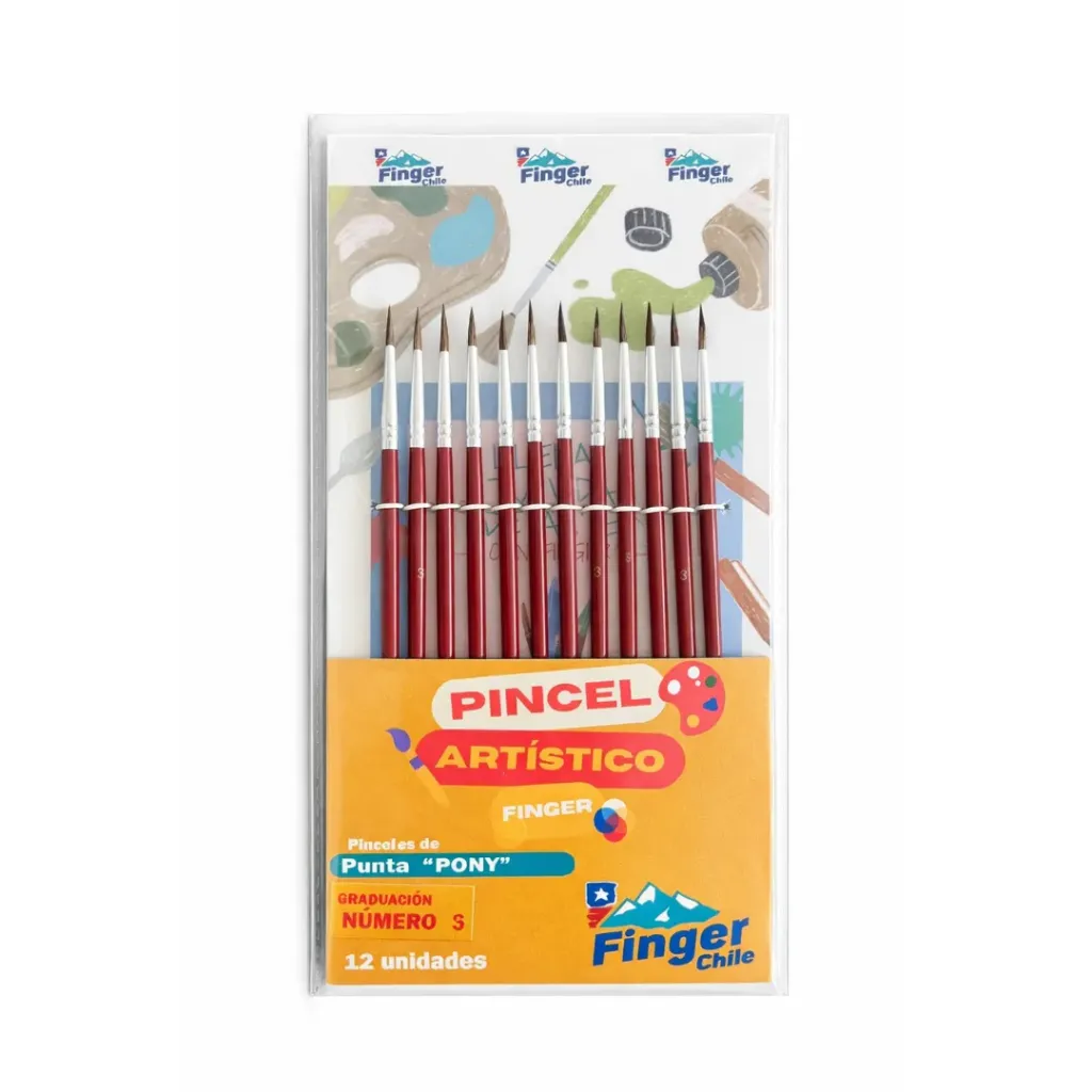 [372] Pincel redondo pony Nº 3 AA2505 - Finger