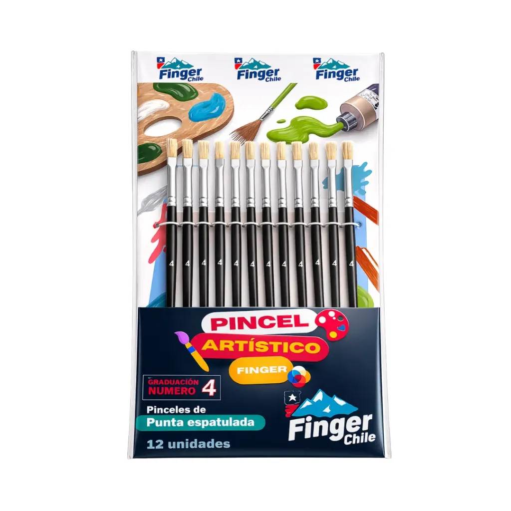 [384] Pincel espátula cerda Nº 4 AA2493 - Finger