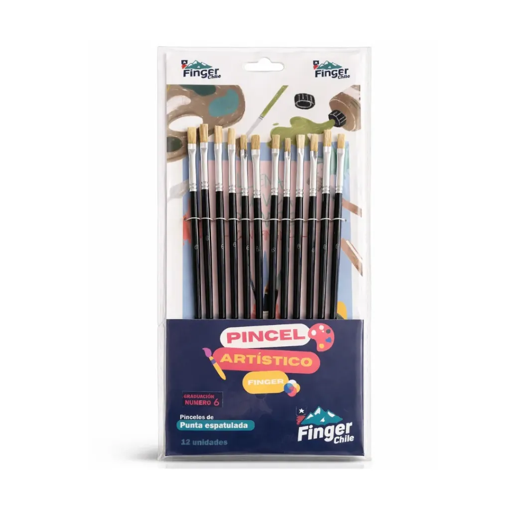 [385] Pincel espátula cerda Nº 6 AA2494 - Finger