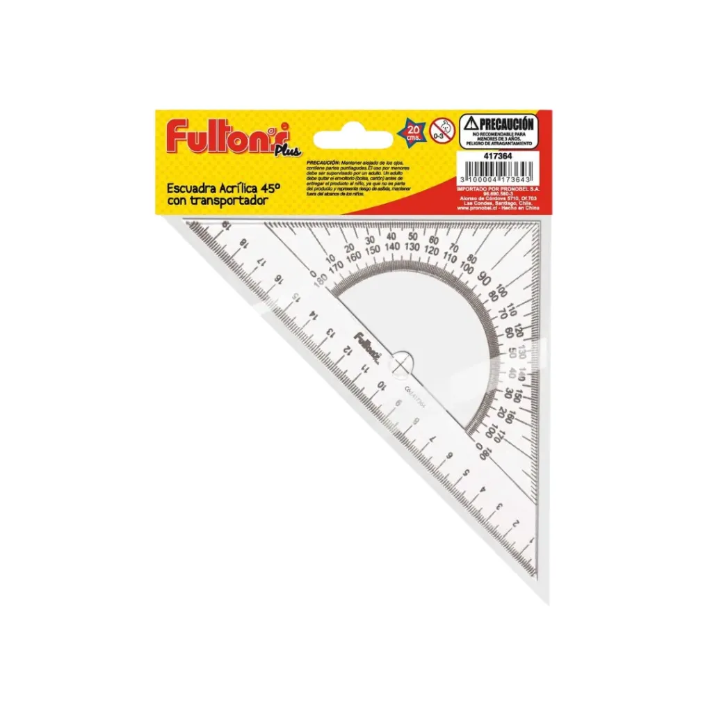 [411] REGLAS ESCUADRA FULTONS C/TRANSPORTADOR HUMO