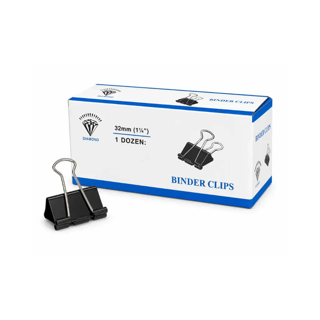 [42] Caja 12 unidades Apretador doble clip 32mm - Finger / AA2541